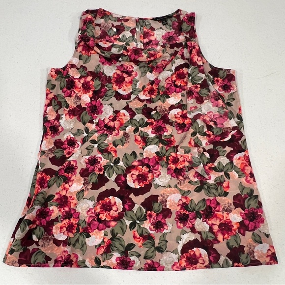 Banana Republic Tops - Banana Republic Cascade Ruffle Caramel Lucia Floral Sleeveless Blouse Top Medium